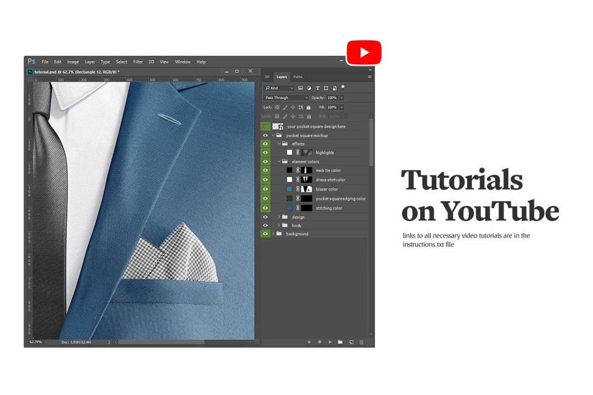 Pocket Square Mockups, an Apparel Mockup by rebrandy (Photo 7 of 8)