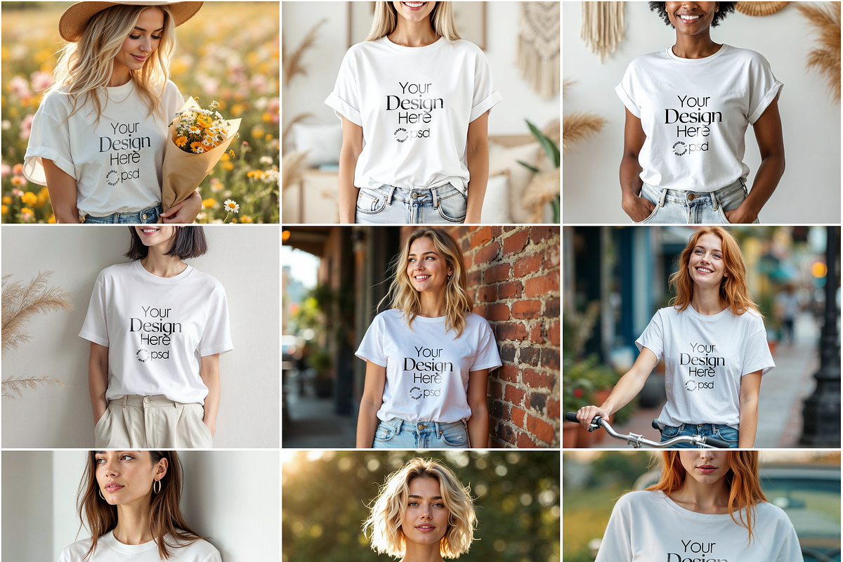 100 T-Shirt Mockup Bundle PSD, a Mockup by MockupShopi (Photo 14 of 15)