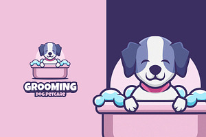 Dog Grooming Pet Care Logo, a Branding & Logo Template by Gumrega Studio