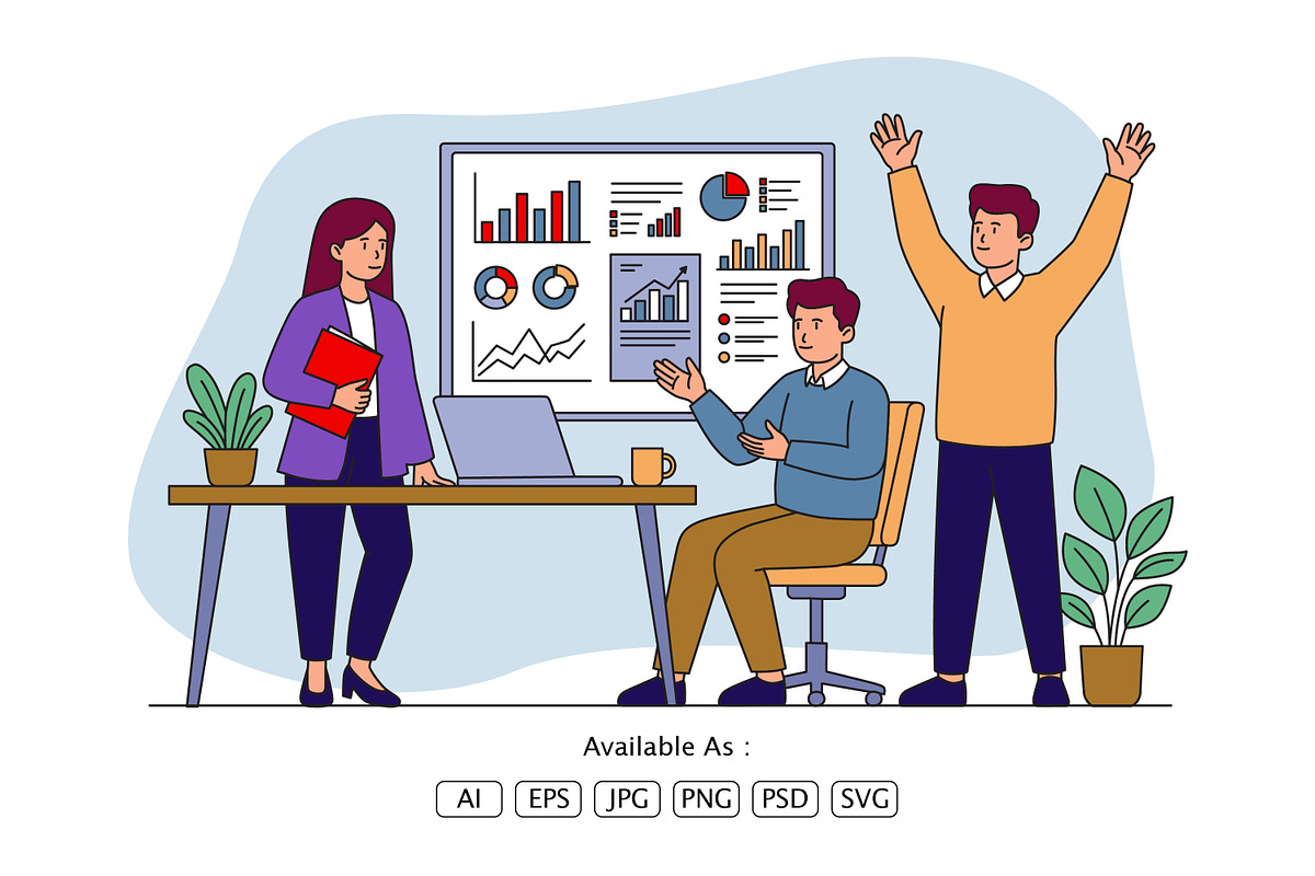 Business Growth Presentation, a Work Illustration by Partikusi Design (Photo 2 of 3)