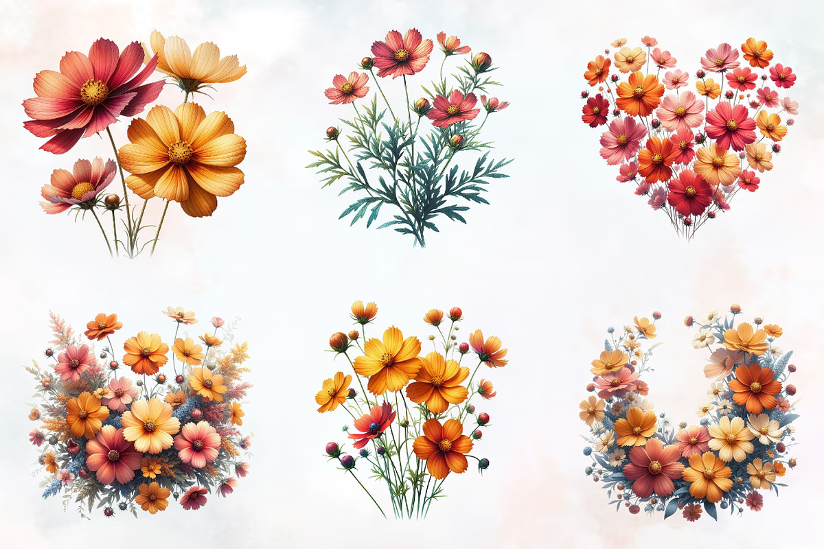Coreopsis Flower Watercolor Clipart, a Seasonal Illustration by RobertsArt (Photo 2 of 8)