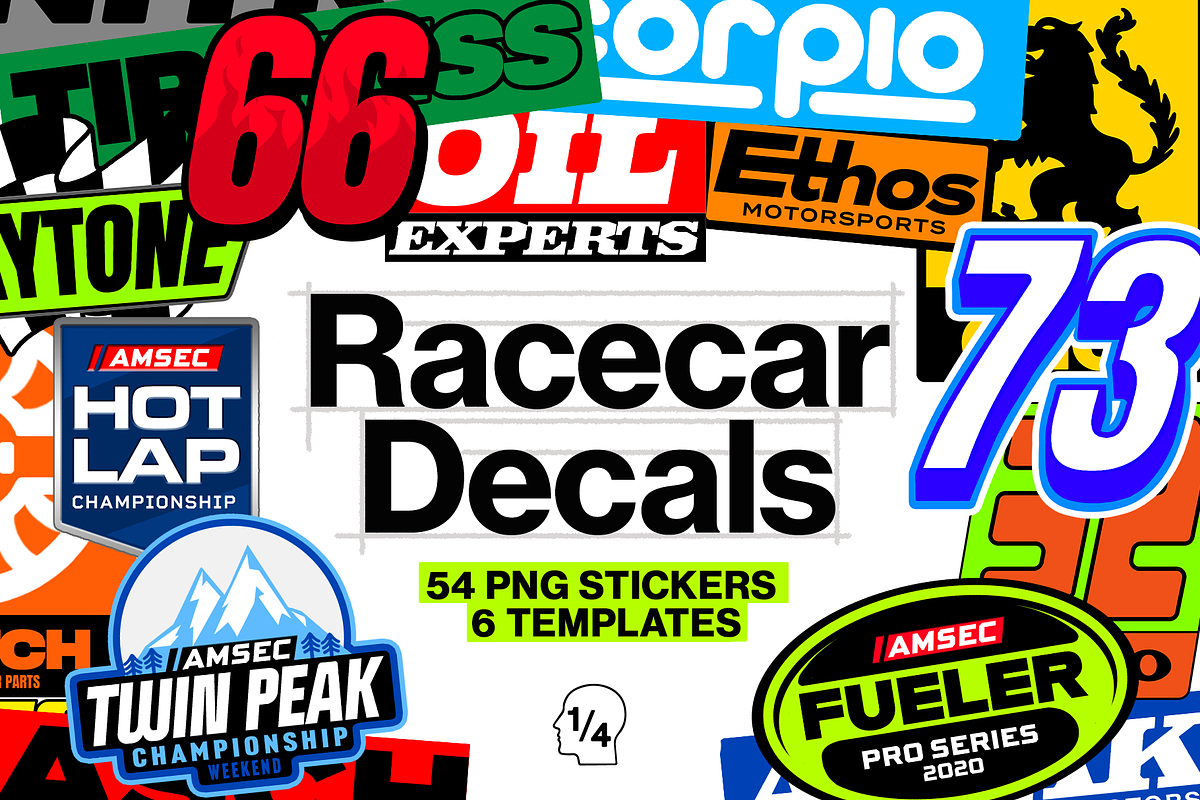 Racecar Decals, an Object Graphic by Headquarters (Photo 1 of 7)