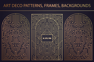 Art Deco Patterns, Frames, a Decorative Illustration by Marylia