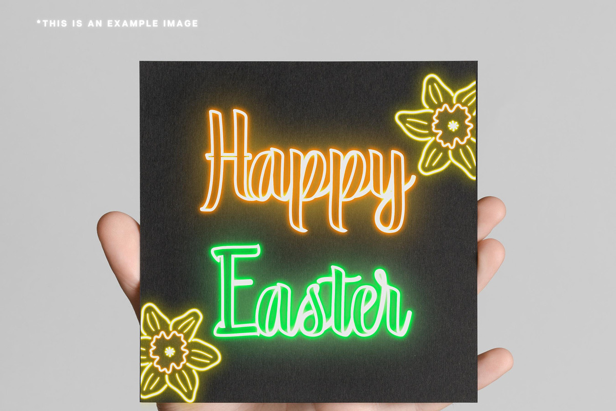 Neon Easter Spring Clipart PNG, a Seasonal Illustration by Lenninator Digital (Photo 7 of 7)