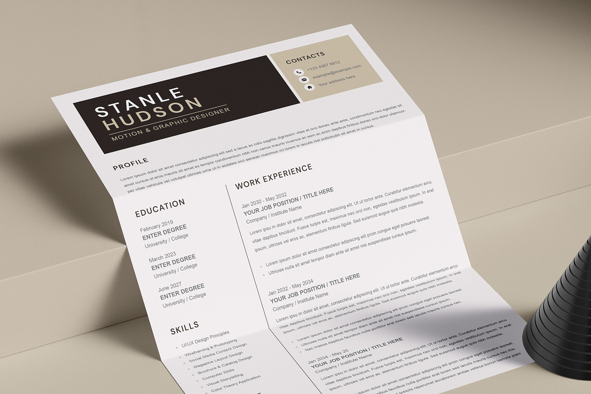 Resume Template / CV, a Resume Template by Artisan Vibes (Photo 4 of 7)