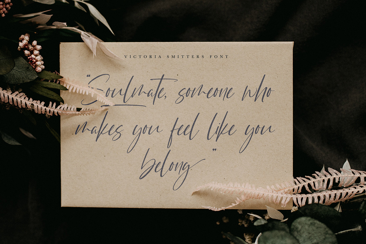 Victoria Smitters, a Script Font by din-studio.com (Photo 4 of 10)