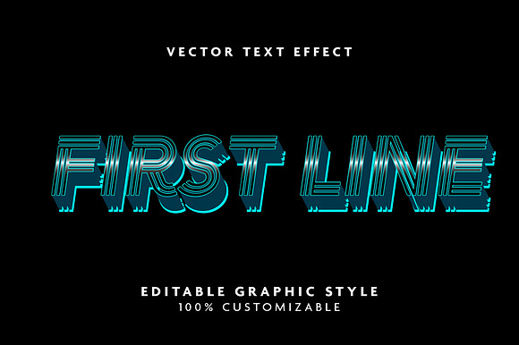 Neon Lines 3D Text Effect preview 3