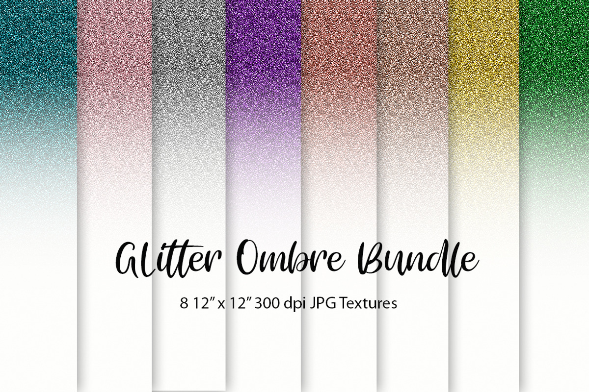 Glitter Ombre Paper Textures Bundle, a Texture Graphic by Karen J (Photo 1 of 2)