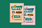 Birthday Invitation Mid Century, a Card Template by Neermana (Thumbnail 2 of 4)