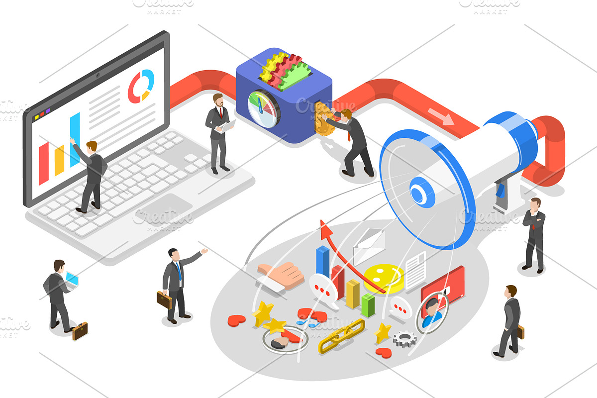 Digital Marketing Set 01, an Illustration by AndriiStore (Photo 4 of 10)