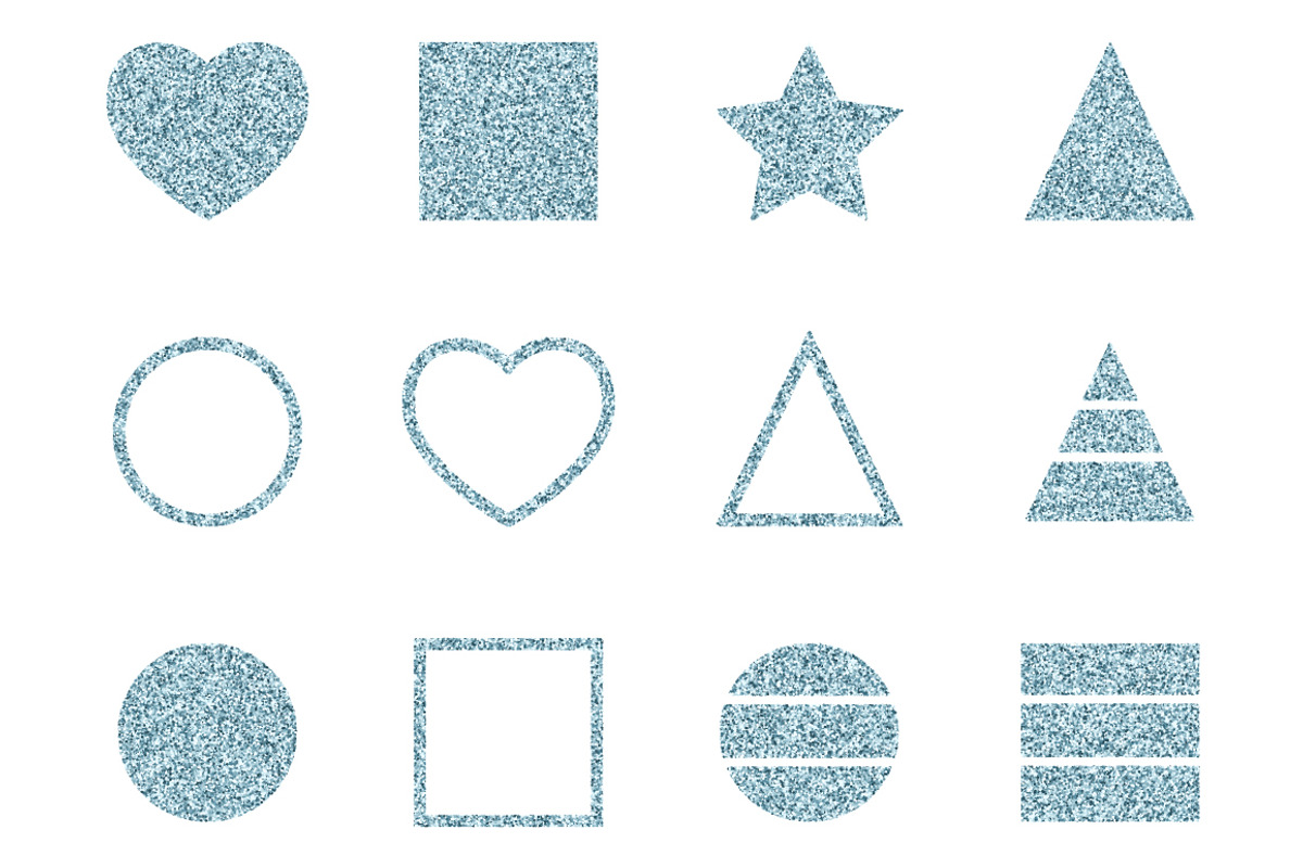 Set of geometric glitter elements., an Object Graphic by Della_Liner (Photo 2 of 2)