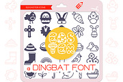 Easter Icons - Dingbat Font, a Symbol Font by WADLEN (Thumbnail 1 of 7)