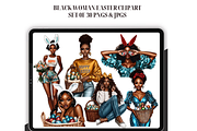 Black Woman Easter Clipart, an Illustration by CraftCrateShop (Thumbnail 1 of 6)