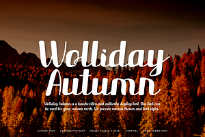Wolliday Autumn - Handwritten Font, a Handwritten Font by Iqsiart Studio
