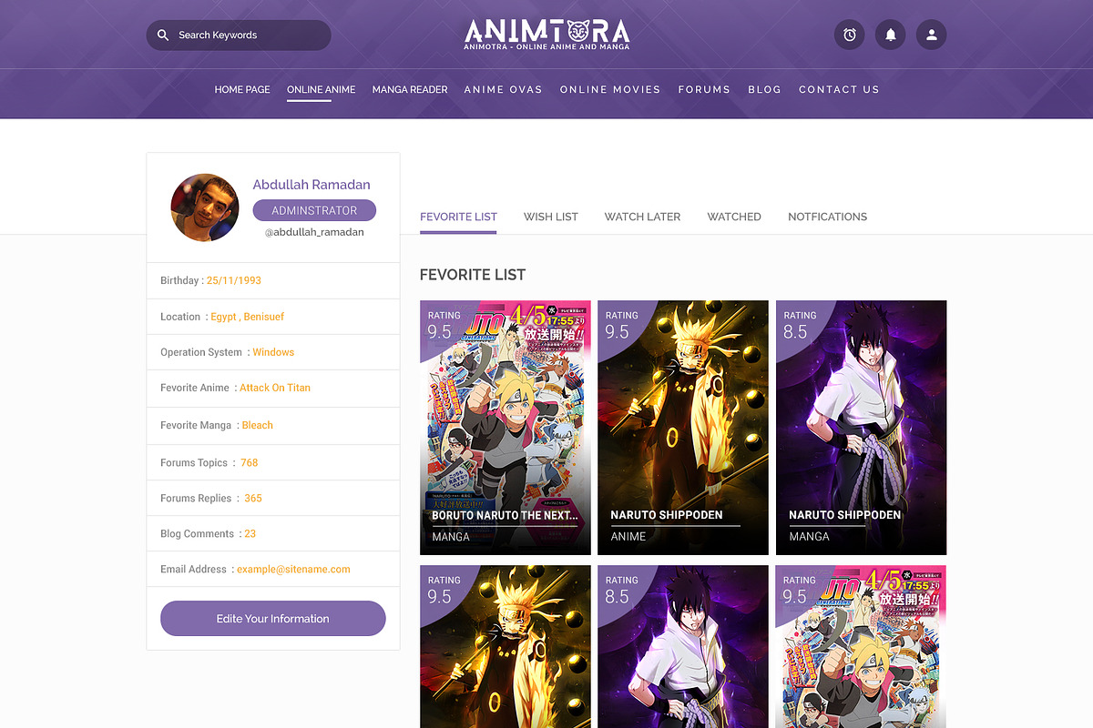 Animotra - Online Anime HTML+PSD, a Templates & Theme by Phenix Themes (Photo 13 of 15)