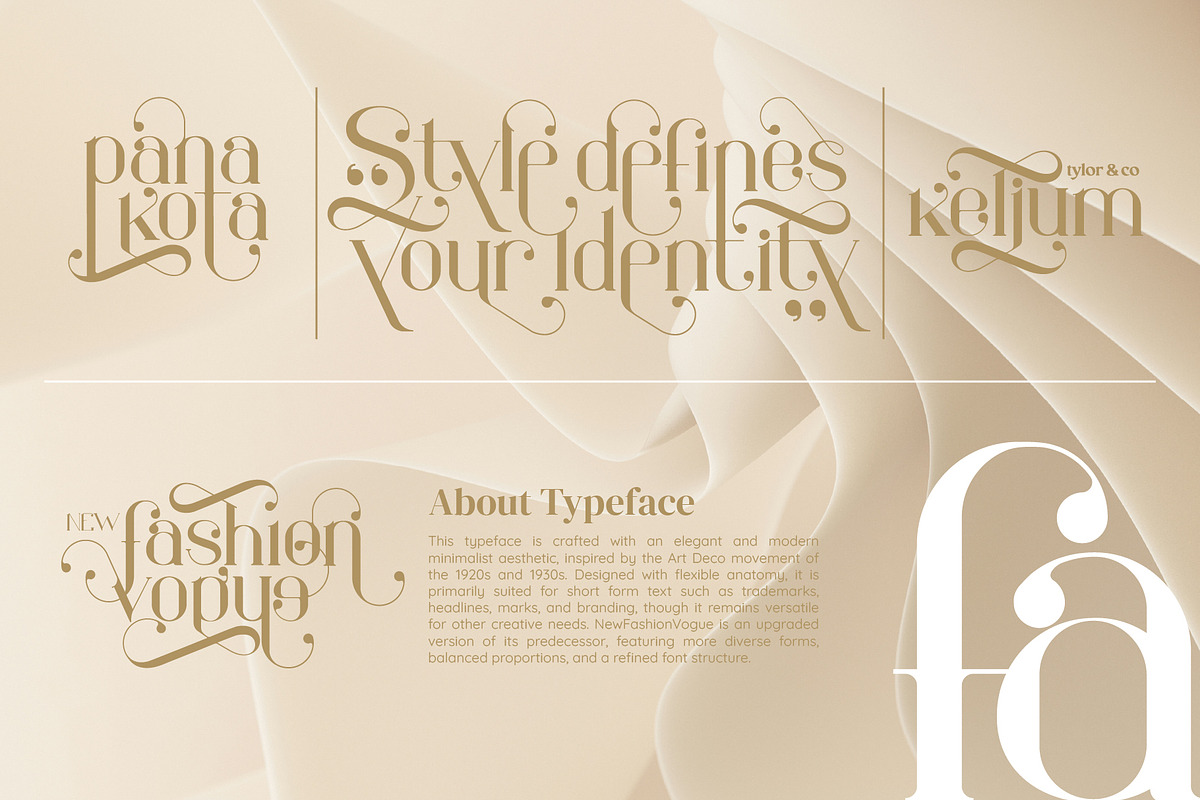 Fashion Vogue, a Serif Font by panakota studio (Photo 2 of 9)