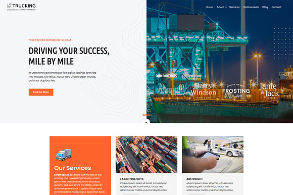 Trucking WordPress Theme preview 7
