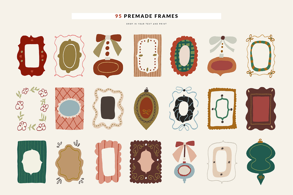 170+ Whimsical Frames & Bows, a Decorative Illustration by Olia (Photo 5 of 20)