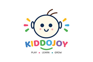 KIDDOJOY Kids Logo Template, a Branding & Logo Template by SANB