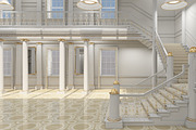 3Dmodel Grand Hall Lobby Staircase 2, an Architecture 3D Model by Giimann (Thumbnail 9 of 16)