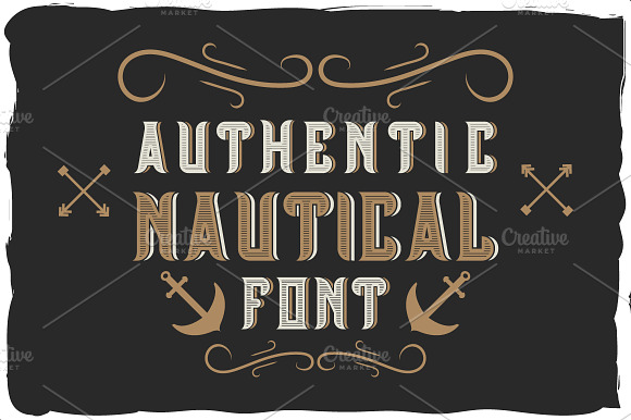 Nautical font + bonus label preview 8