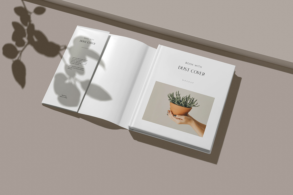 Square Book With Dust Cover Mockups, a Books & Magazine Mockup by DesignNeutrons (Photo 5 of 7)