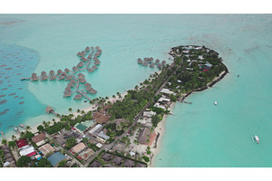 Bora Bora island resort showing, a Nature Photo by Goinyk