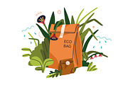 Eco package. Paper bags, kraft boxes, an Object Illustration by Good Studio (Thumbnail 2 of 7)