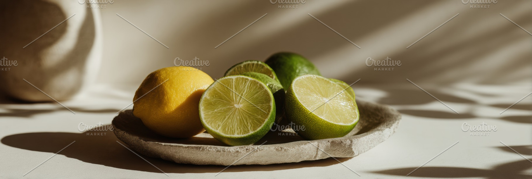 Stone Plate with Citrus Slices, a Food & Drink Photo by Virgo Studio