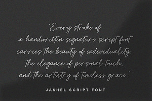 Jashel Handwritten Script Font