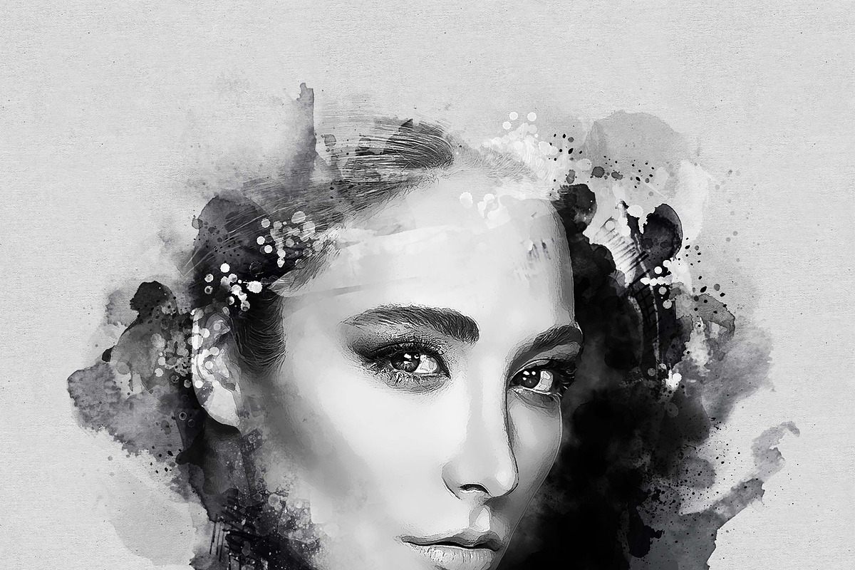 Soul Ink Mixed Media Portrait Action, an Action Add-On by MRI STUDIO (Photo 17 of 18)
