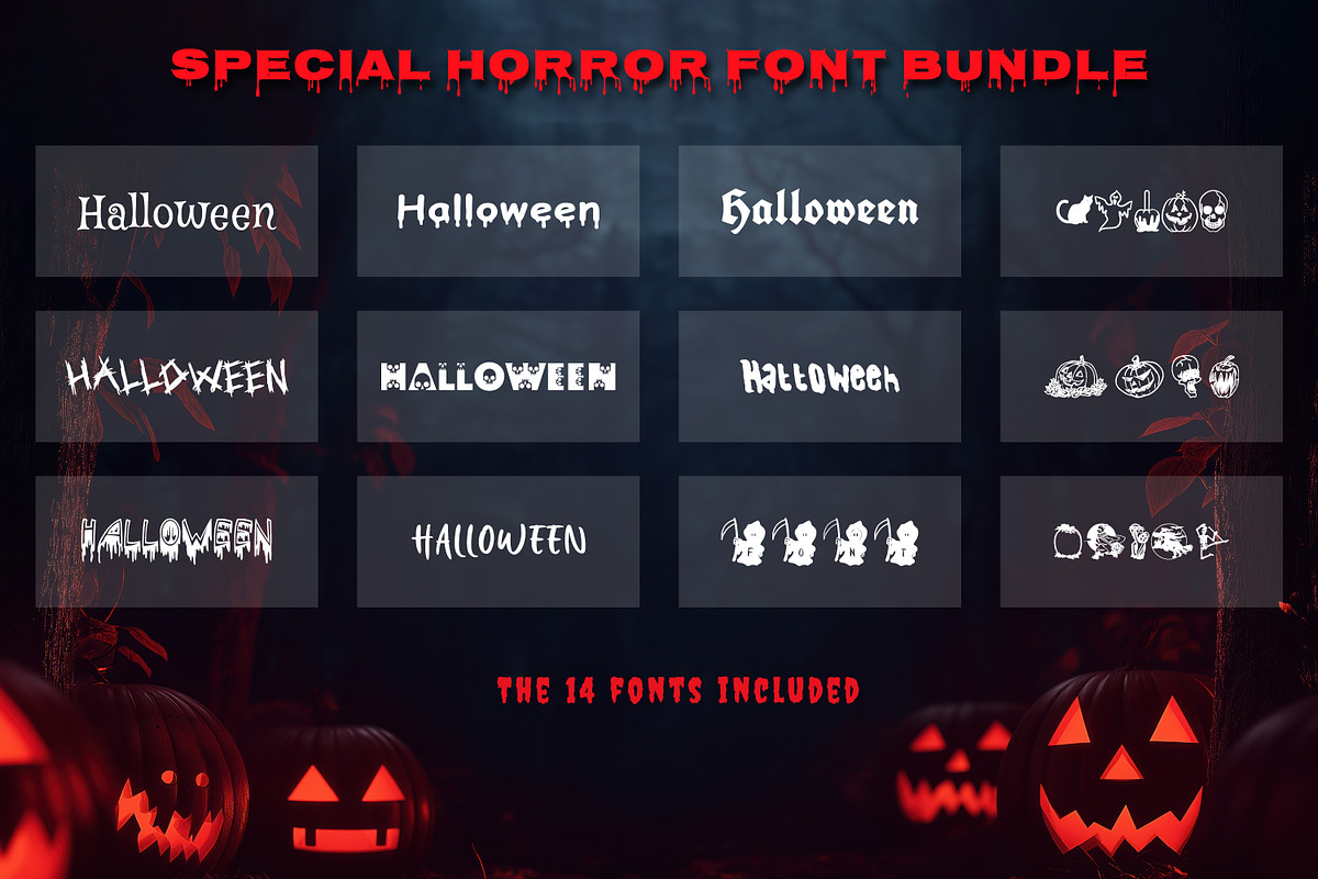 Spooky 14 Halloween Font Collection, a Handwritten Font by DesignGenix (Photo 3 of 4)