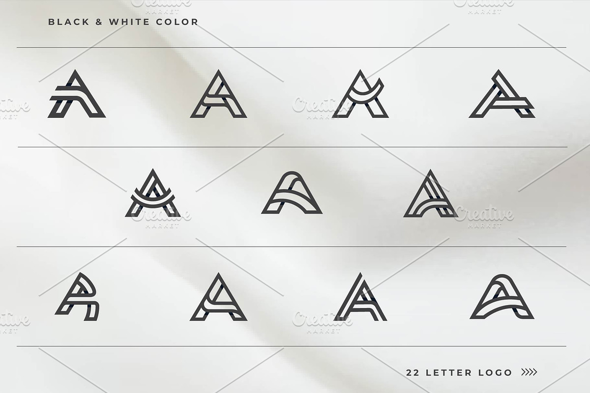 Letter A Monogram Logo, a Branding & Logo Template by BlackSweet_Studio (Photo 3 of 5)
