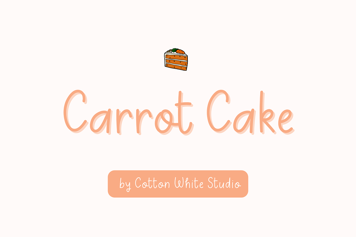 Carrot Cake, a Handwritten Font by Sofia Skoog (Photo 1 of 9)