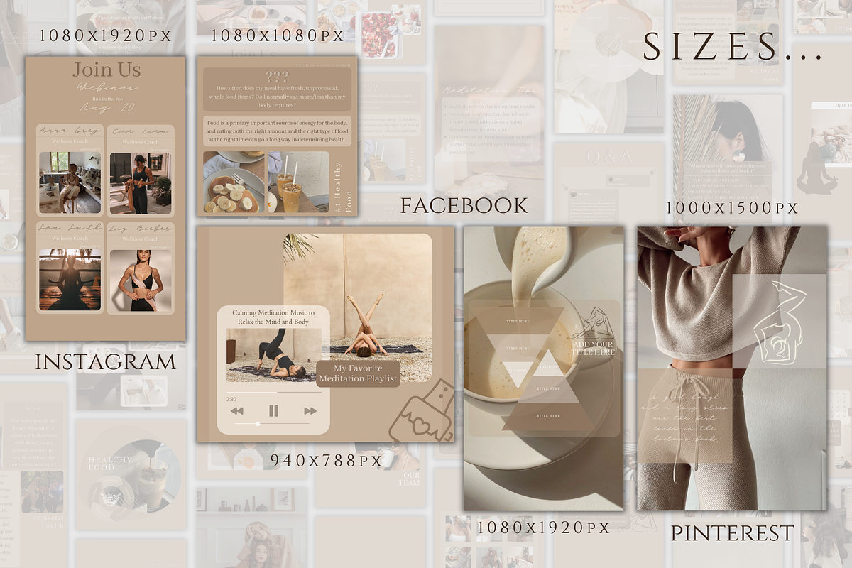 Canva Wellness Social Media Template