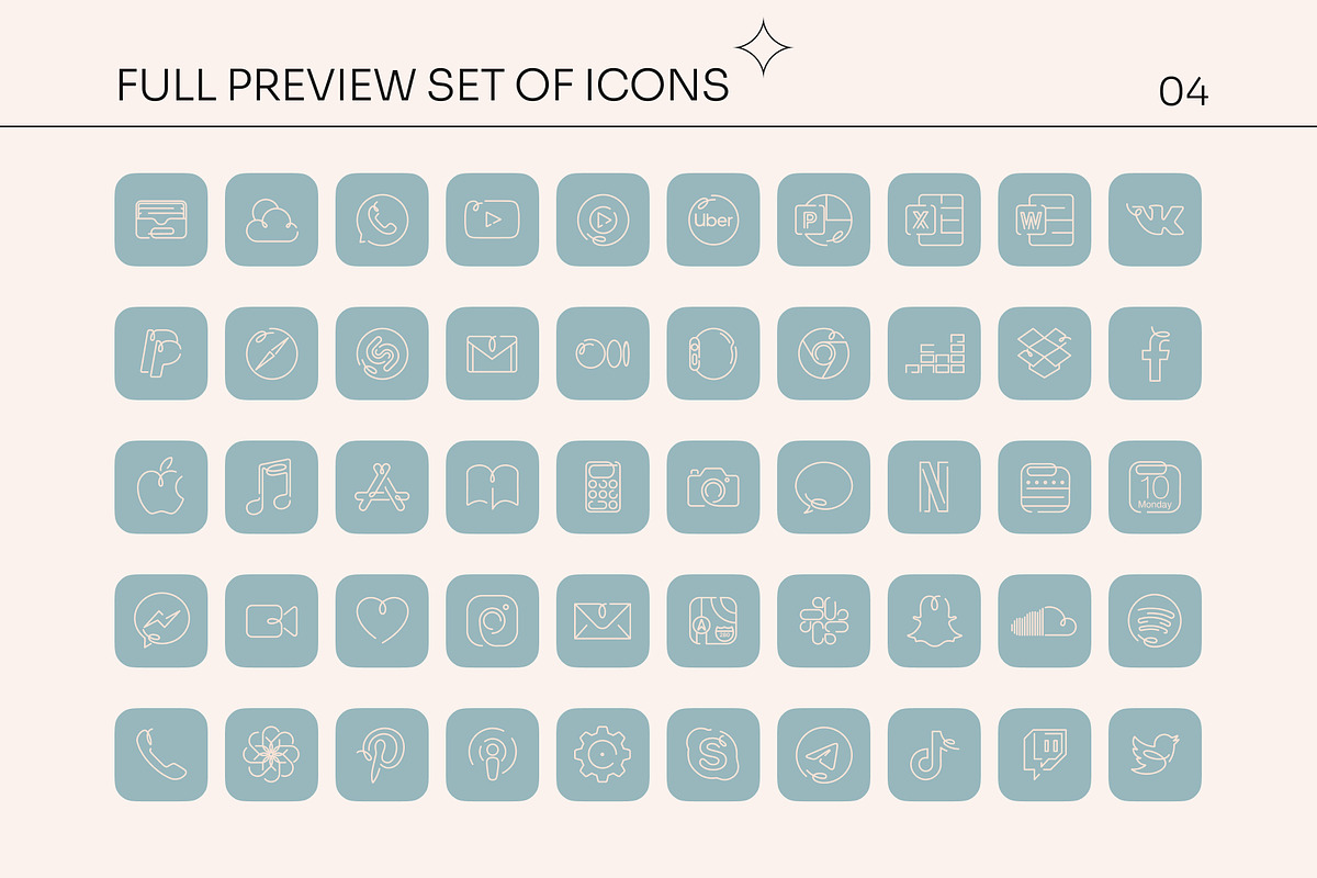 Aesthetic IOS 14 icons set, an Icon by Creatoom (Photo 11 of 13)