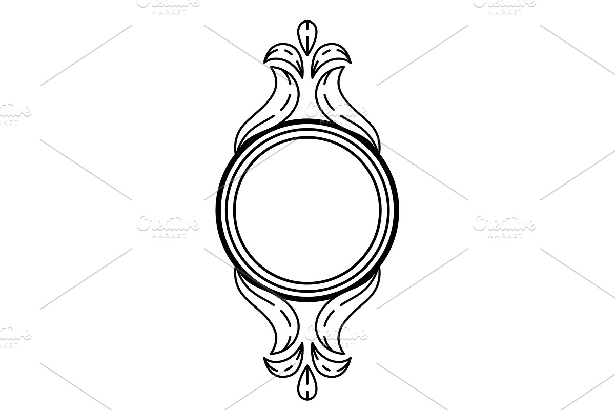 Floral frame in baroque style., a Decorative Illustration by incomible