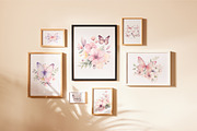 Watercolour Butterflies and Flowers, an Illustration by Lemon design (Thumbnail 12 of 17)