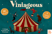 Vintage Procreate Brush Kit, a Brush Add-On by KJP Designs (Thumbnail 1 of 6)