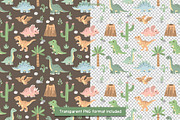 Dinosaur Days Clipart and Patterns, a Pattern Graphic by Drafts n Doodles (Thumbnail 15 of 20)