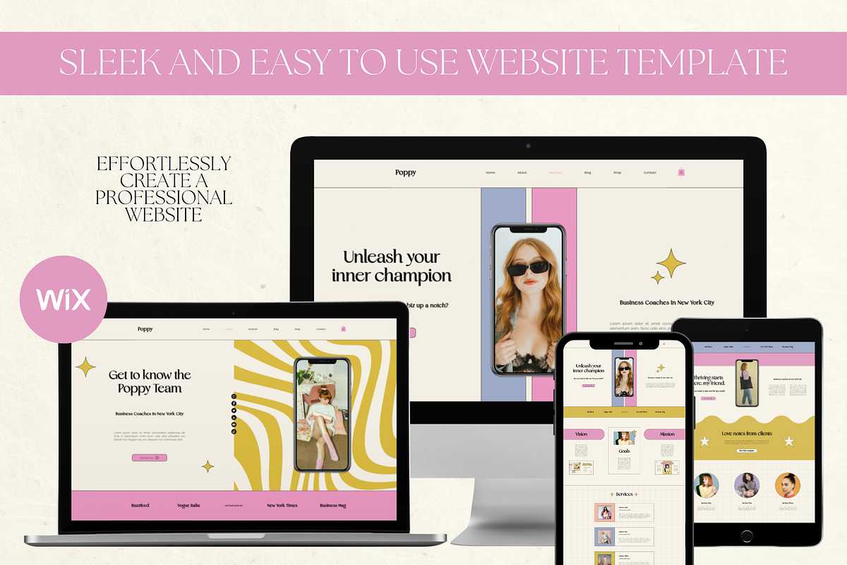 Wix Website Template Small Business, a Wix Template by Branding Babe Co. (Photo 2 of 10)