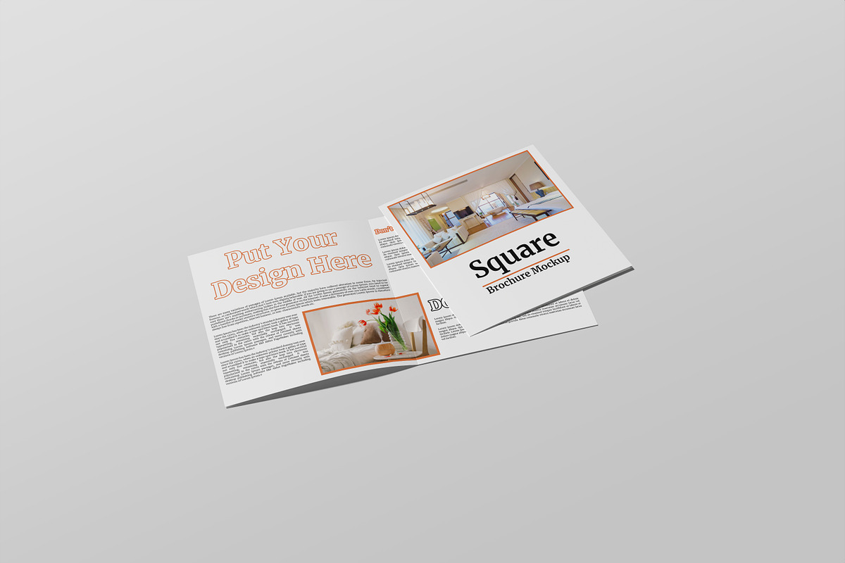 Square Bifold Brochure Mockup, a Print Template by rahmatmoscae (Photo 3 of 16)