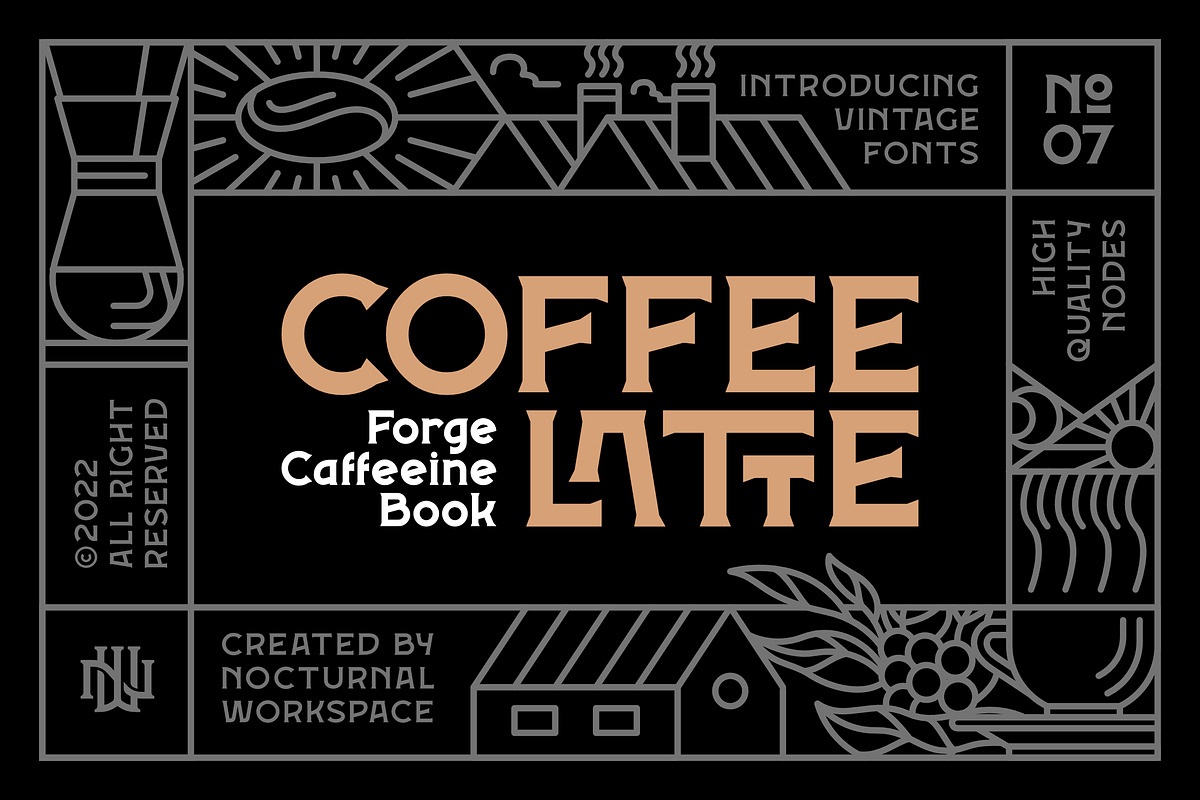 Forge Caffeine Book - Serif Font, a Serif Font by Nocturnal Workspace (Photo 1 of 7)