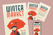 Winter Market Poster & Social Media, a Print Template by McLittle Stock (Thumbnail 1 of 3)