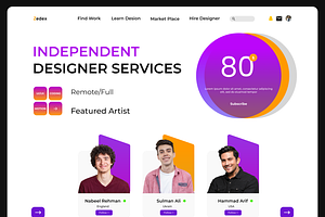 Designer - Portfolio Website Hero UI