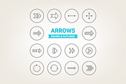 Circle arrows icons, an Outline Icon by miumiu (Thumbnail 3 of 5)