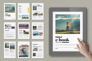 Modern Digital Ebook Template Layout, an UI Kit Template by MightyDesign