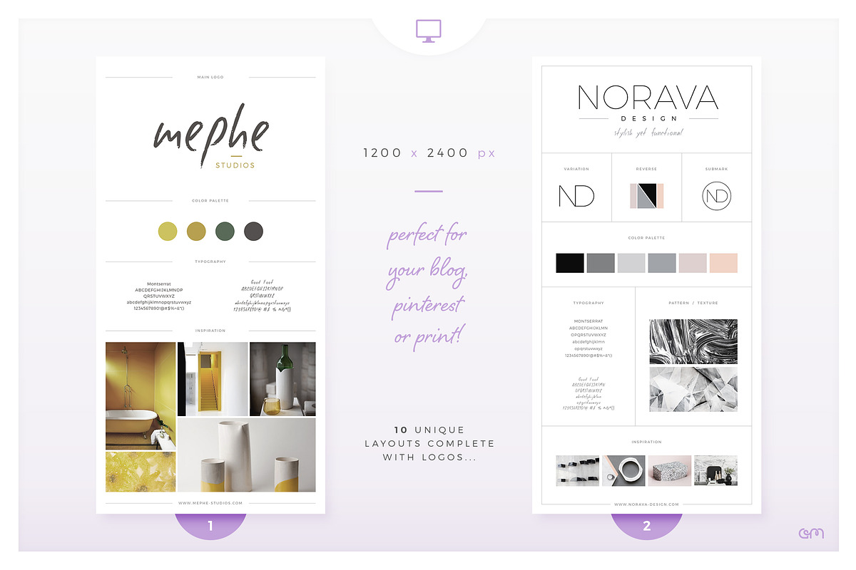 Brand Boards / Style Tiles VOL 1, a Templates & Theme by AM Studio (Photo 5 of 11)