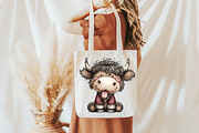 Quirky Highland Cow PNG, an Illustration by Libby Wishes (Thumbnail 5 of 8)