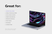 Dark holographic wallpaper pack, a Wallpaper Graphic by existacial (Thumbnail 4 of 7)